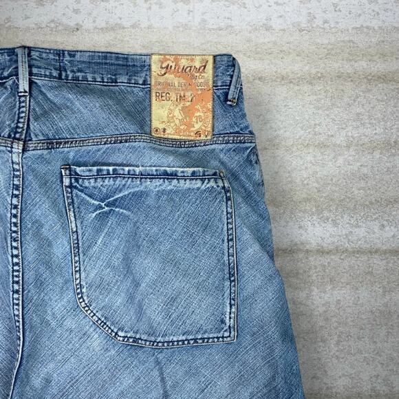 Vintage Skater Wide Leg Jeans MFG Girbaud Light Wash Baggy Denim Y2K - Picture 3 of 6
